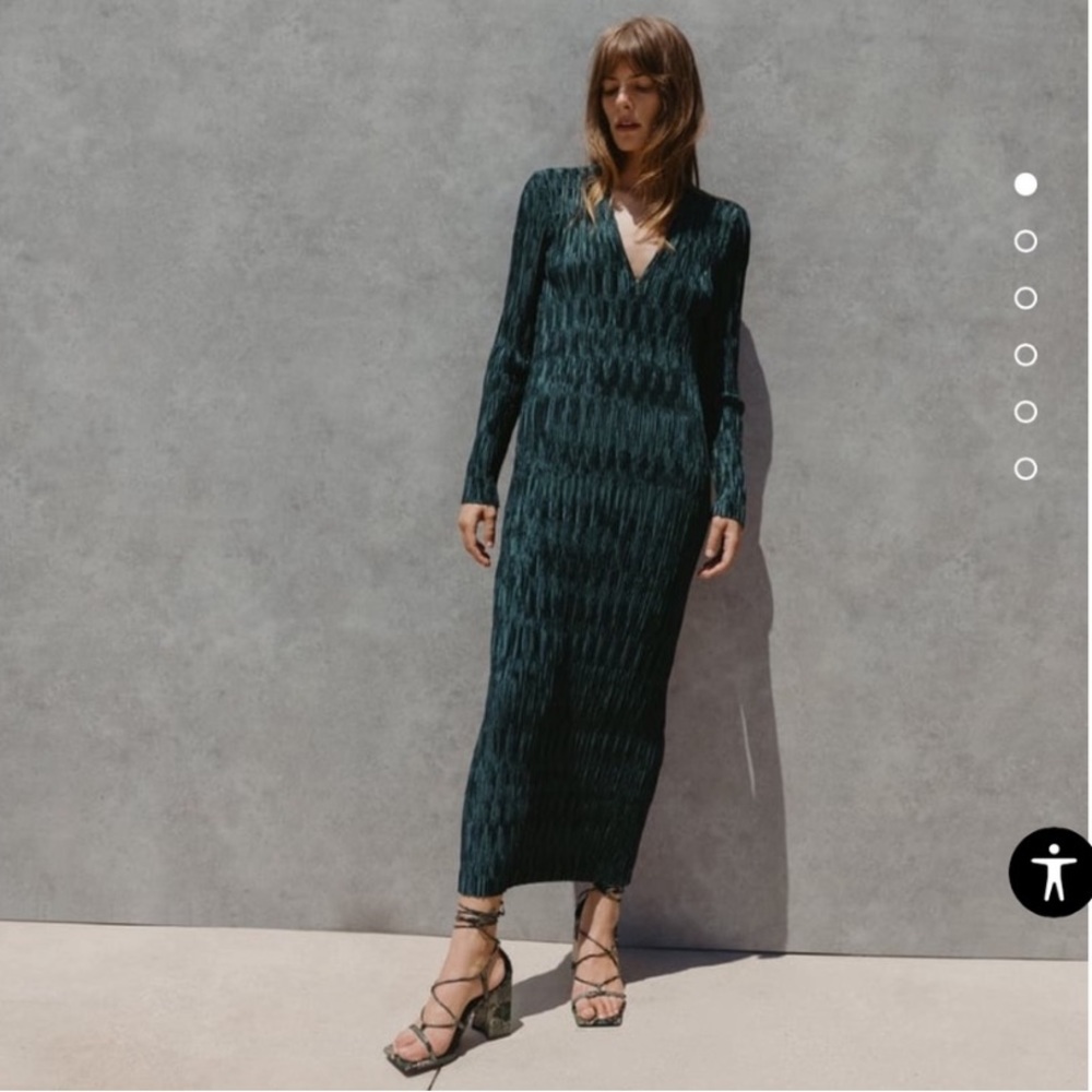 Zara Pleated MIDI Dress